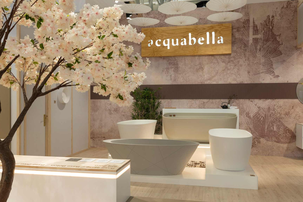 Sakura, el stand de inspiración japonesa de Acquabella en Cersaie 2023