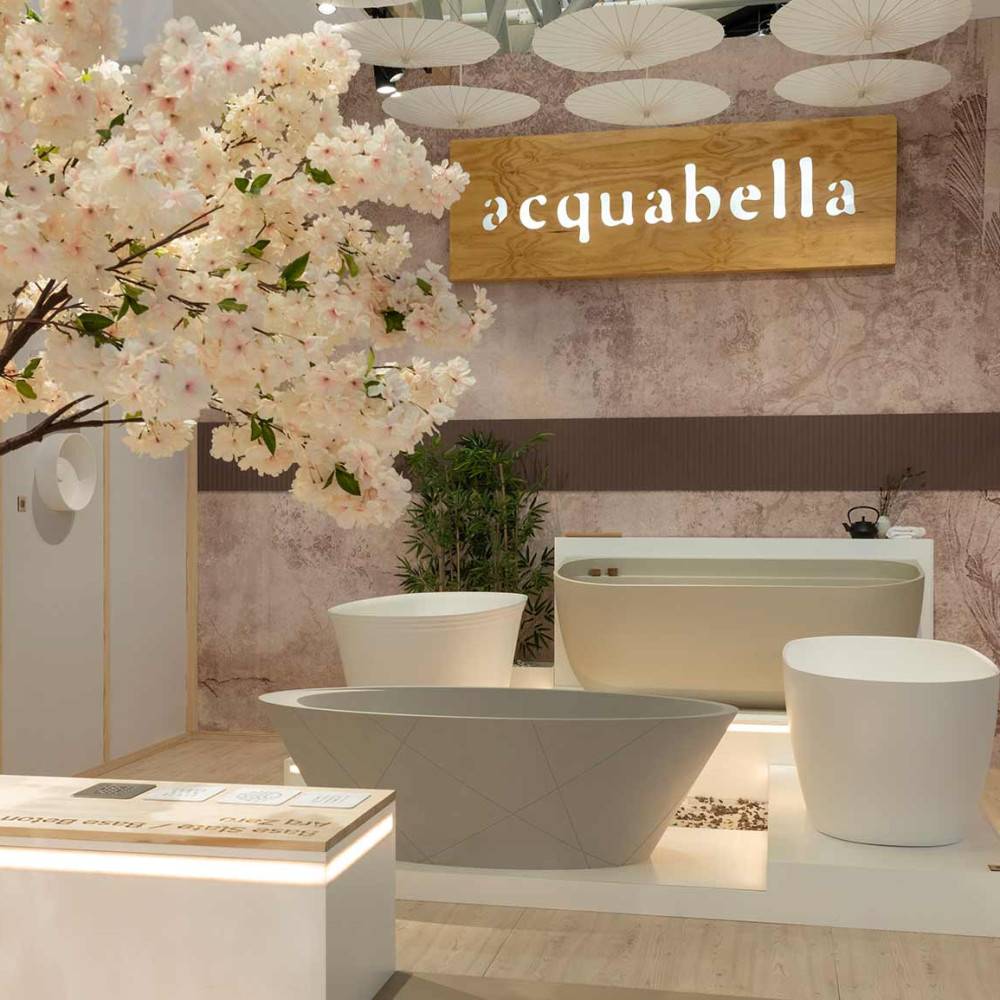 Sakura, el stand de inspiración japonesa de Acquabella en Cersaie 2023