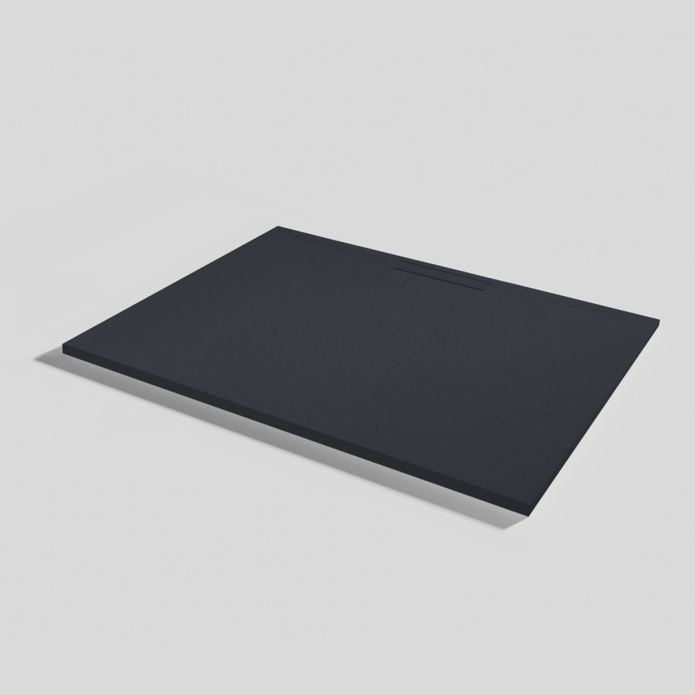 Shower tray Kos Slate Negro Rectangular 140x100