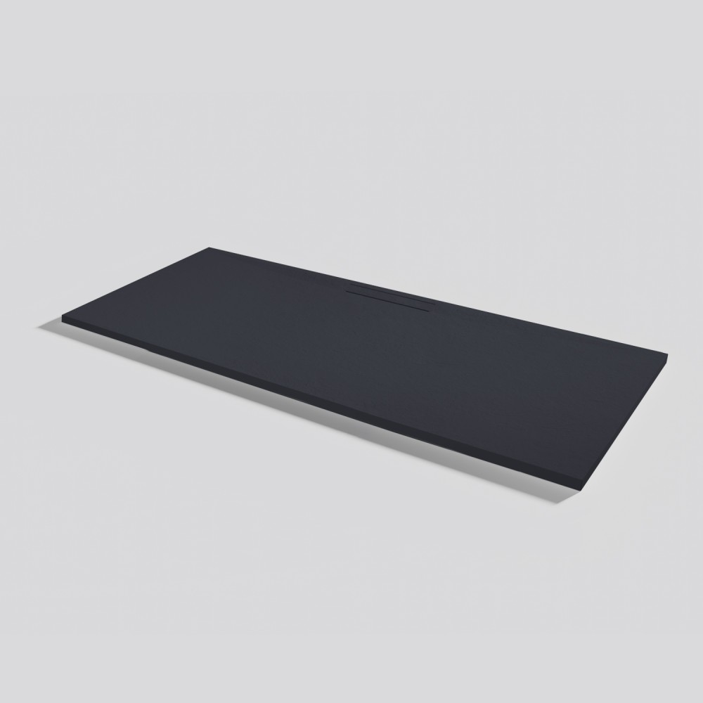 Shower tray Kos Slate Negro Rectangular 180x70