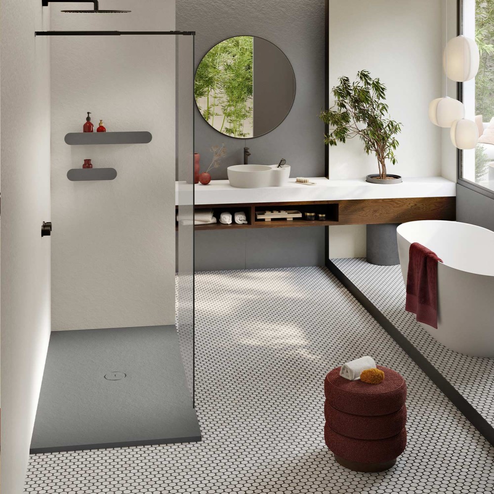 Die neue Duschwanne mit zentralem Design