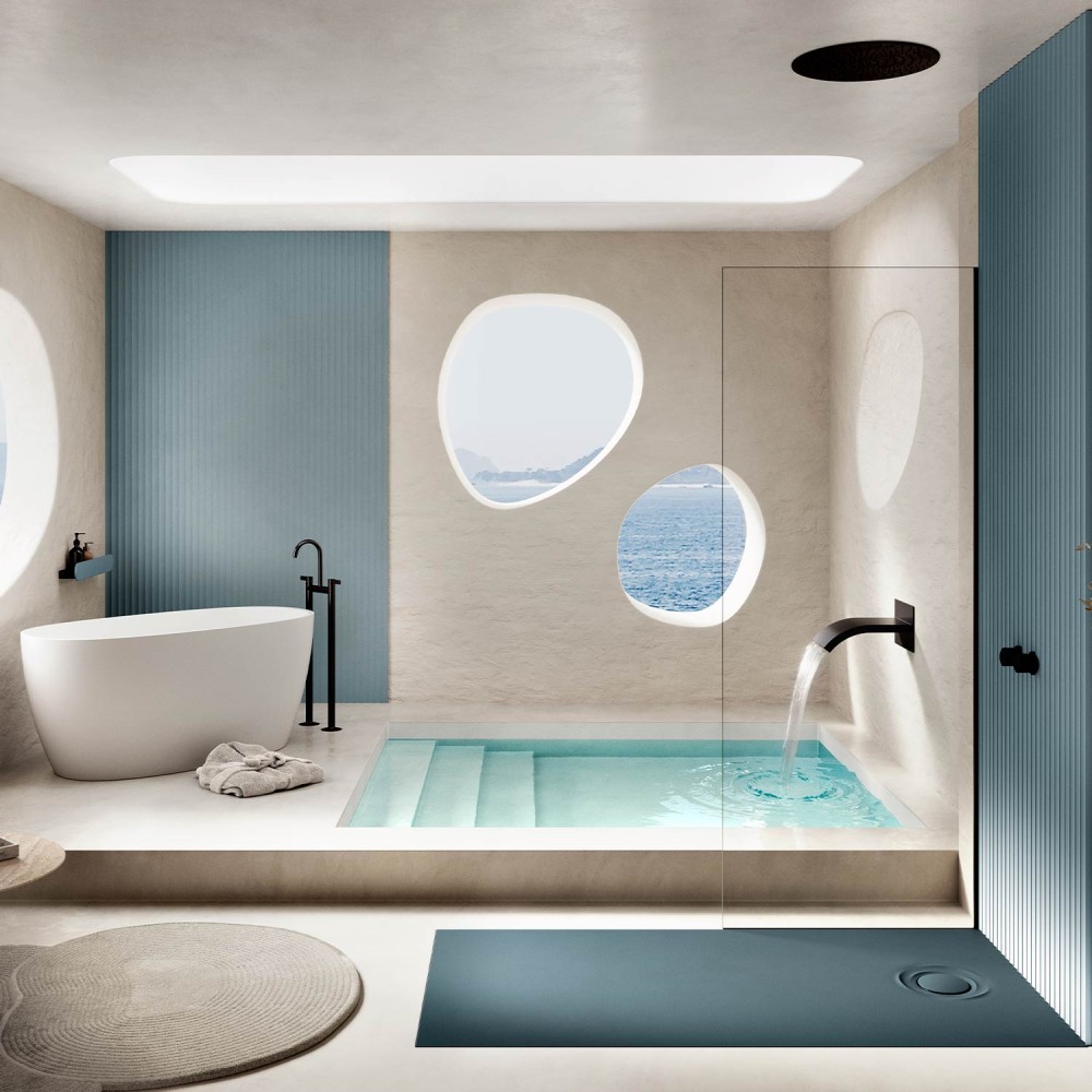 Plato de ducha Acqua Zero Cemento prostokątny 180x80