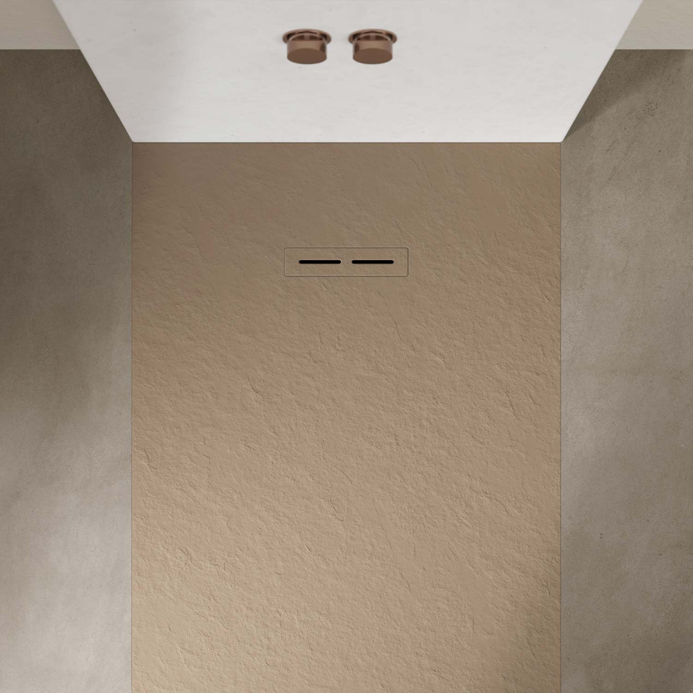 Plato de ducha Alma Slate Moka Rectangular 100x70