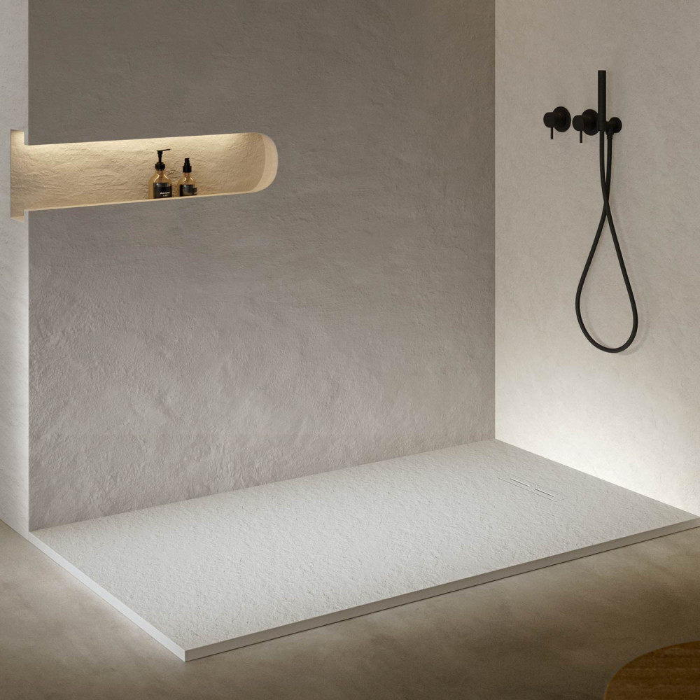 Plato de ducha Alma Slate Moka Rectangular 100x70