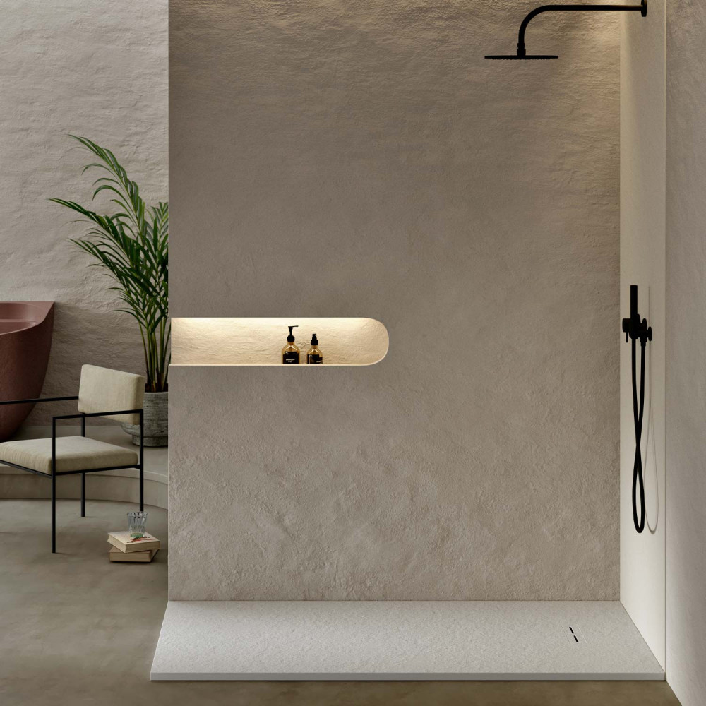 Plato de ducha Alma Slate Moka Rectangular 100x70