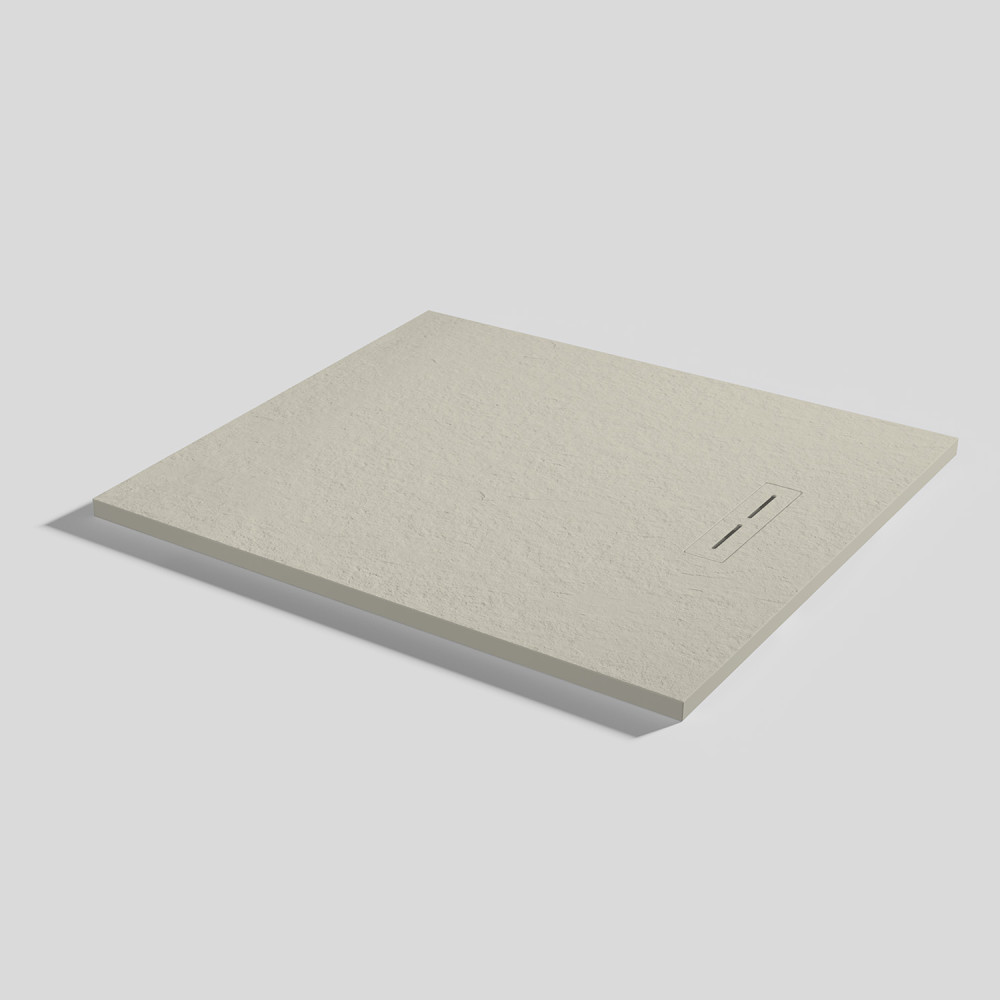 Plato de ducha Alma Slate Crema Rectangular 100x90