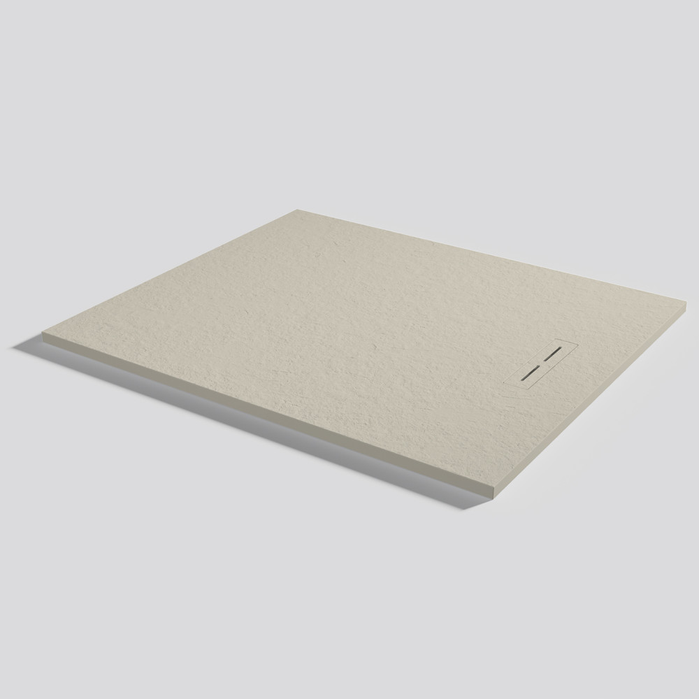 Plato de ducha Alma Slate Crema Rectangular 120x100