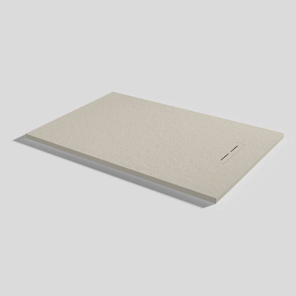 Plato de ducha Alma Slate Crema Rectangular 120x80