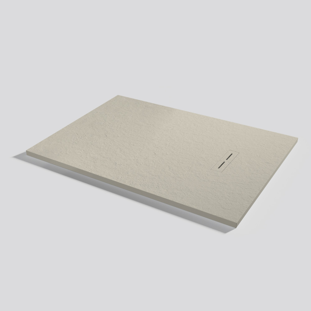 Plato de ducha Alma Slate Crema Rectangular 140x100
