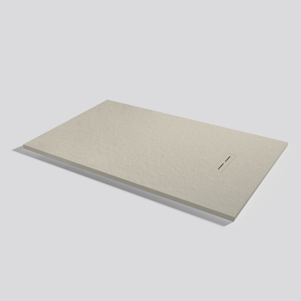 Plato de ducha Alma Slate Crema Rectangular 160x100