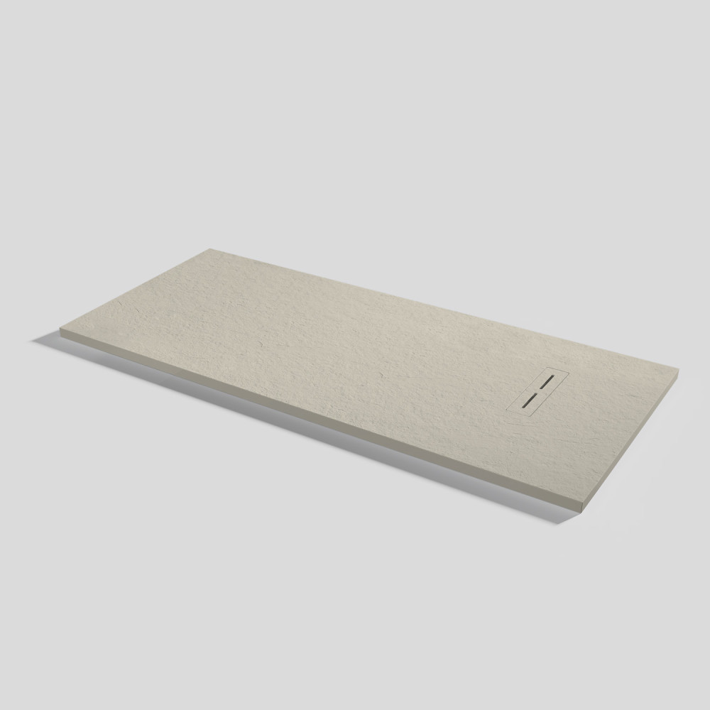 Plato de ducha Alma Slate Crema Rectangular 160x70