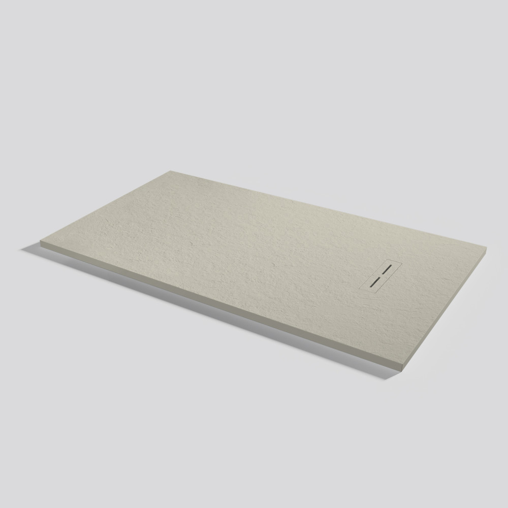 Plato de ducha Alma Slate Crema Rectangular 160x90