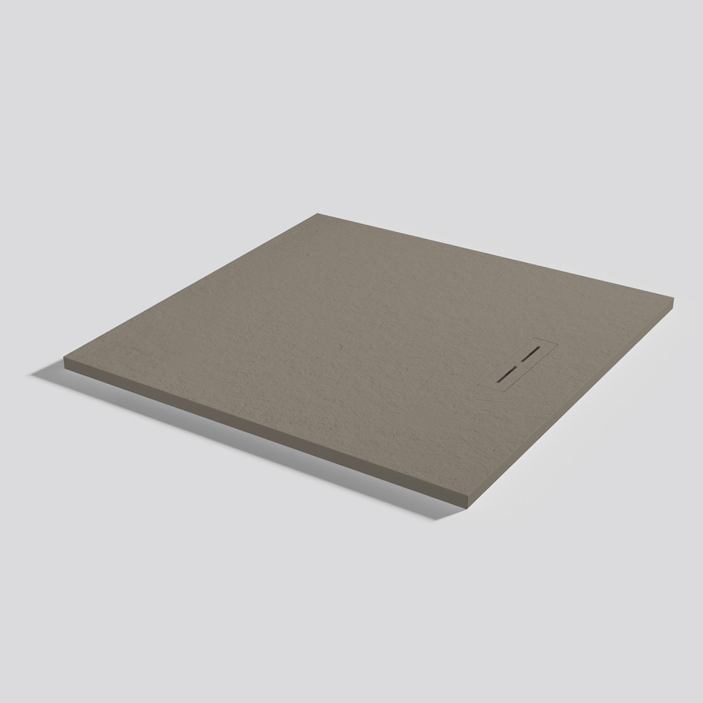 Plato de ducha Alma Slate Fango Cuadrado 100x100