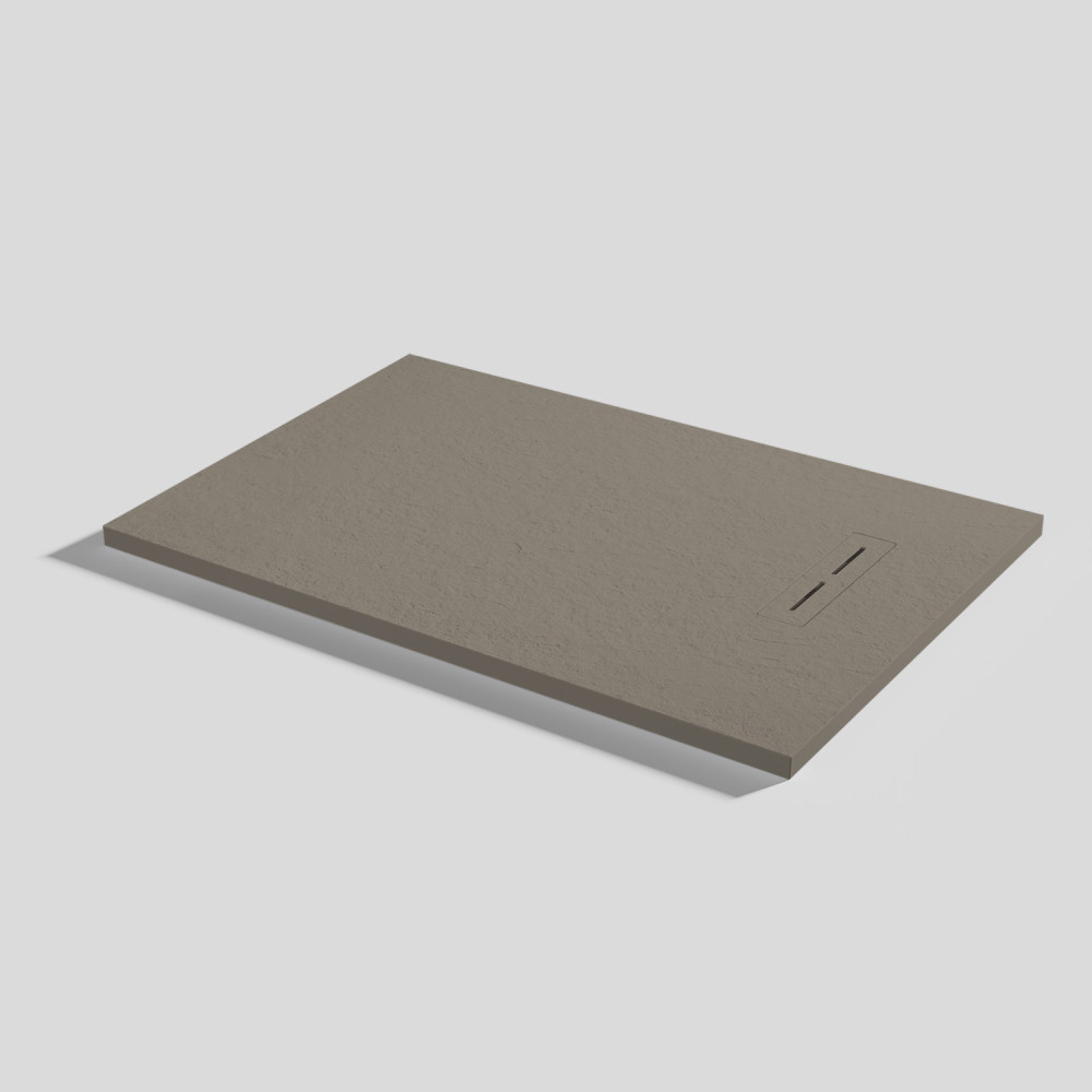 Plato de ducha Alma Slate Fango Rectangular 100x70
