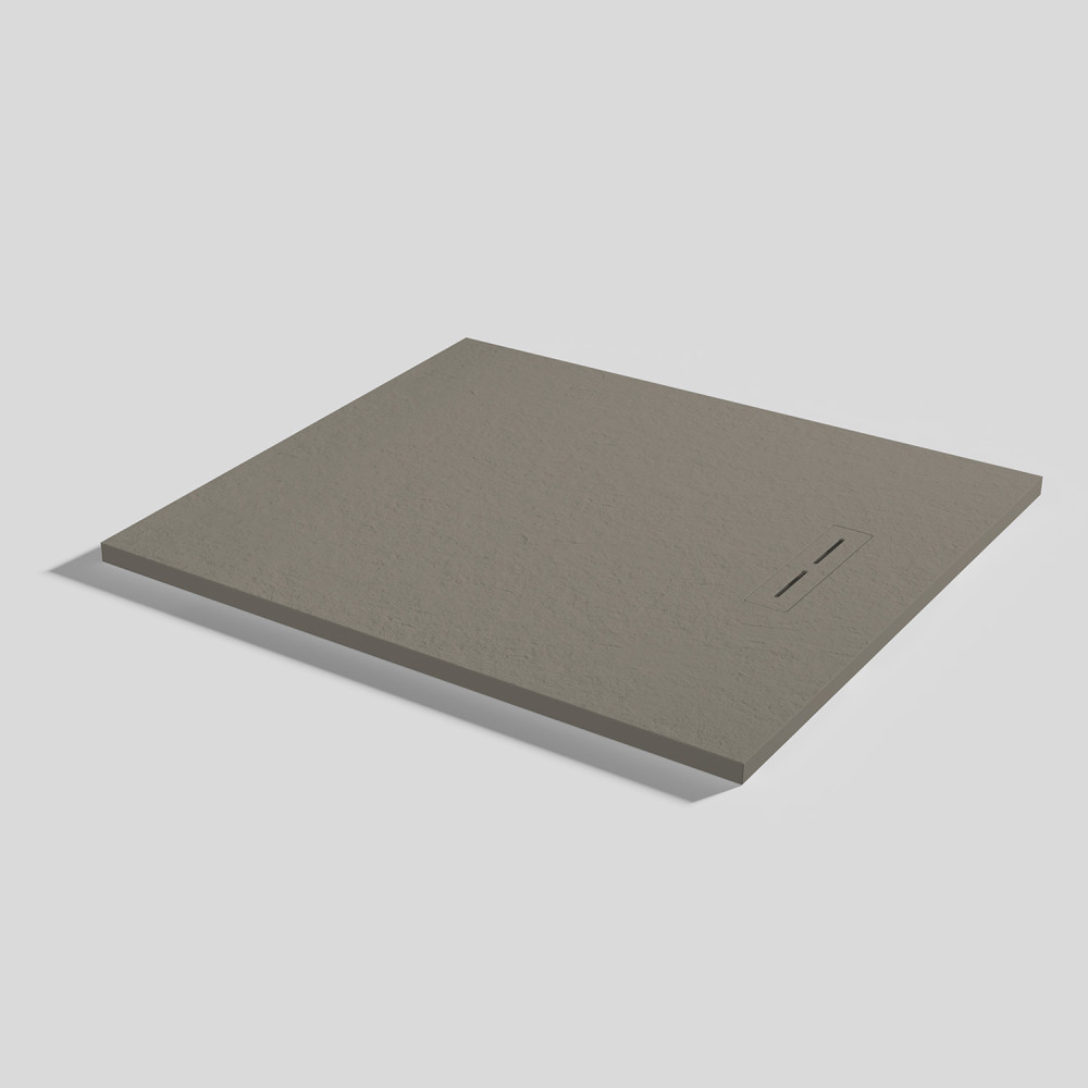 Plato de ducha Alma Slate Fango Rectangular 100x90