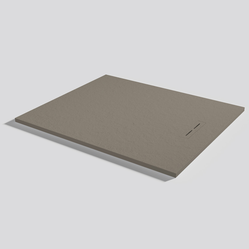 Plato de ducha Alma Slate Fango Rectangular 120x100