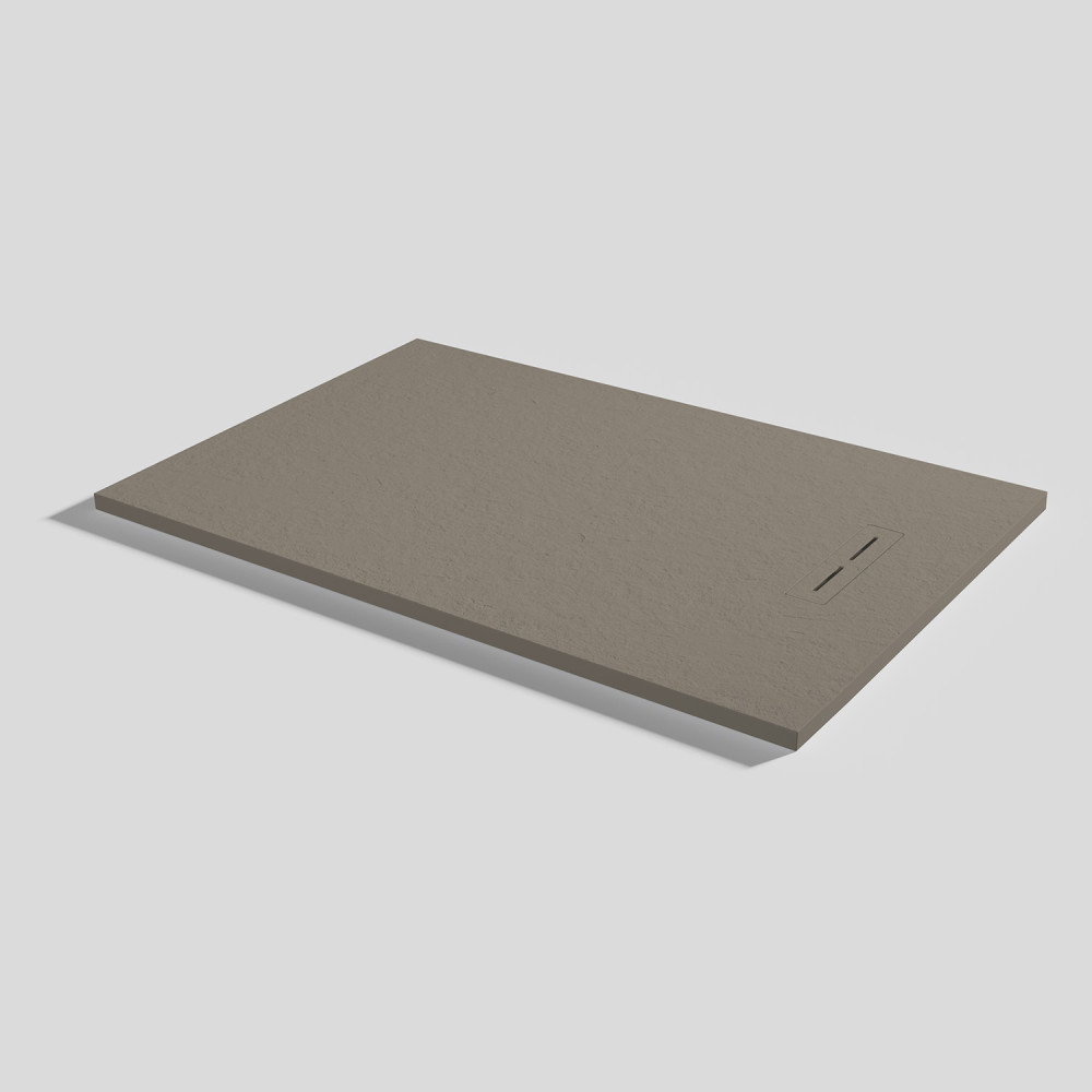 Plato de ducha Alma Slate Fango Rectangular 120x80
