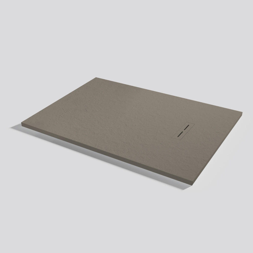 Plato de ducha Alma Slate Fango Rectangular 140x100