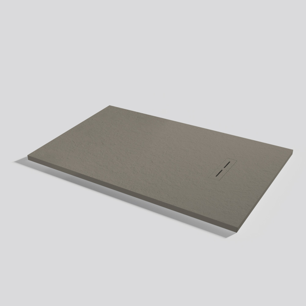 Plato de ducha Alma Slate Fango Rectangular 140x90