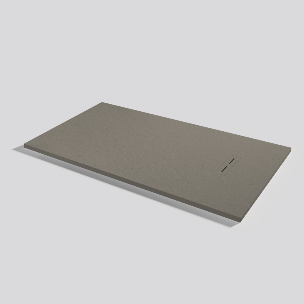 Plato de ducha Alma Slate Fango Rectangular 160x90