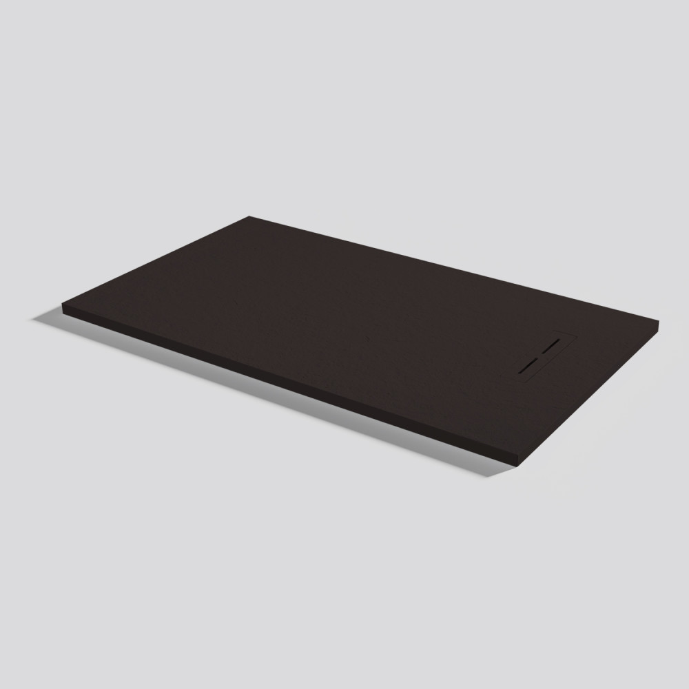 Plato de ducha Alma Slate Moka Rectangular 120x70