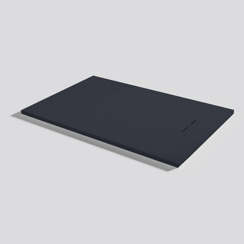 Shower tray Alma Slate Negro Rectangular 120x80