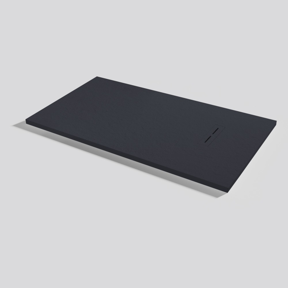 Shower tray Alma Slate Negro Rectangular 140x80