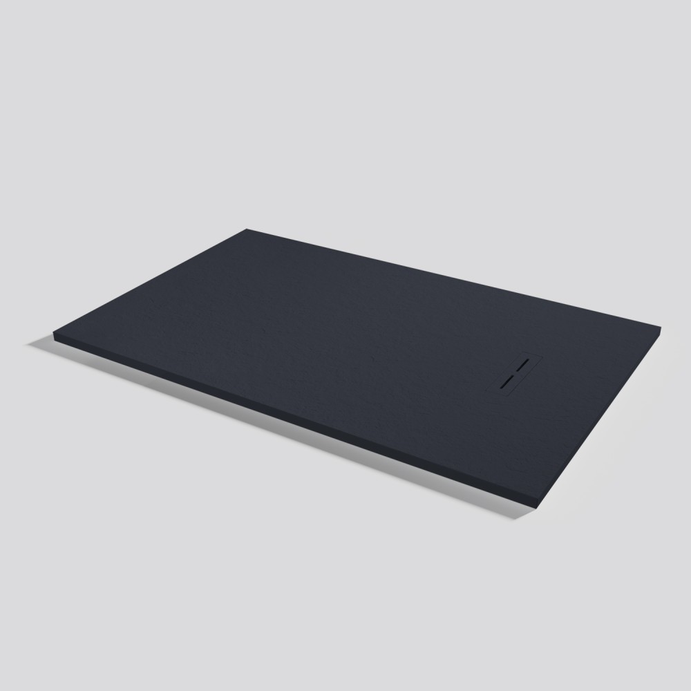 Shower tray Alma Slate Negro Rectangular 160x100