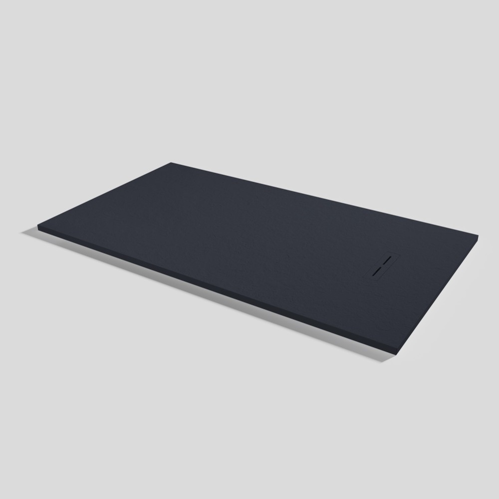 Shower tray Alma Slate Negro Rectangular 180x100