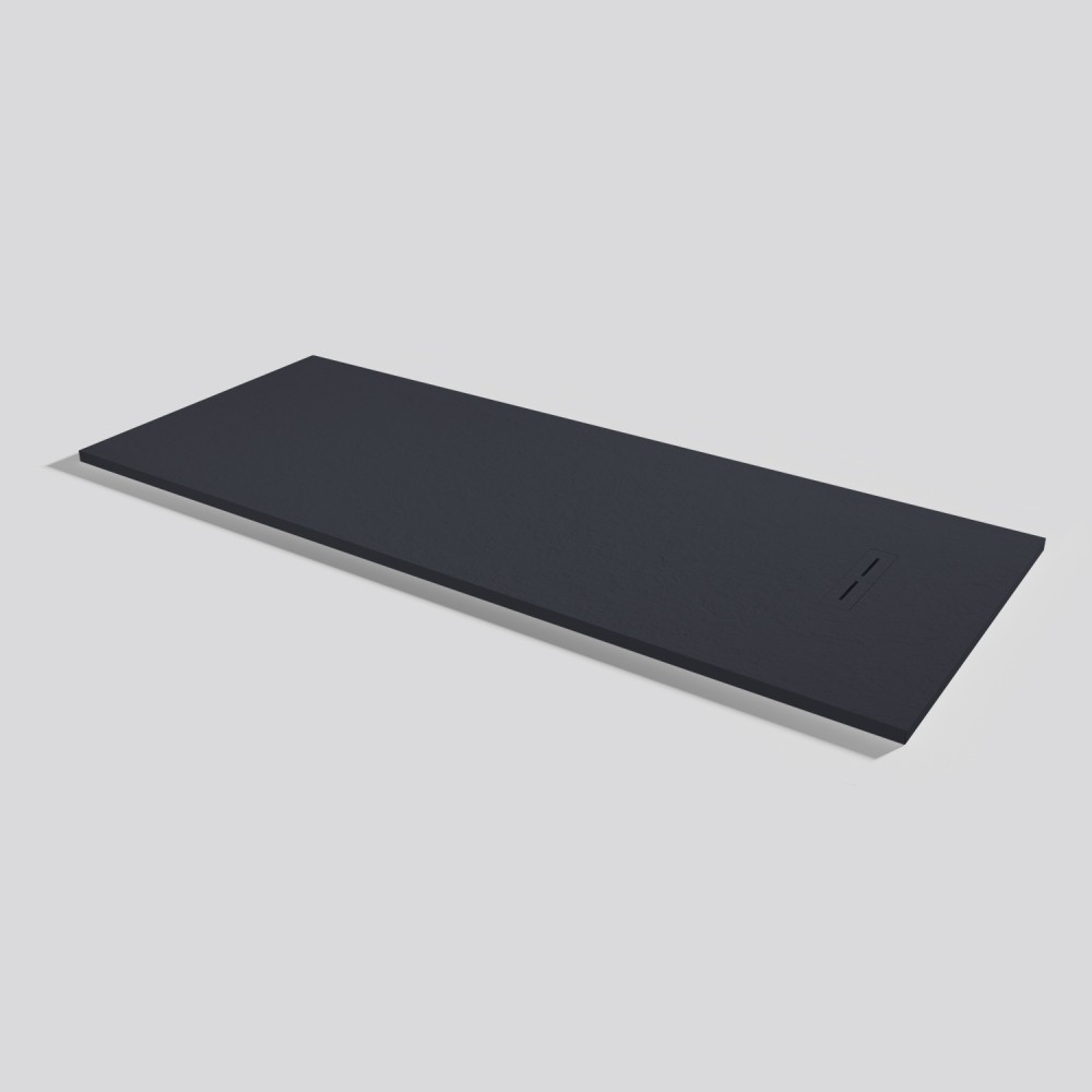 Plato de ducha Alma Slate Negro Rectangular 200x80