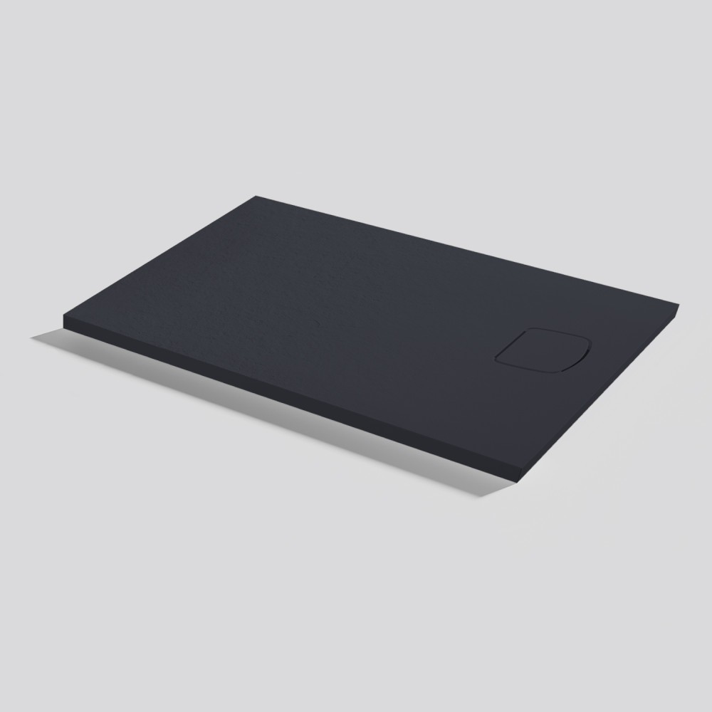 Shower tray Areia Slate Evo Negro Rectangular 100x70