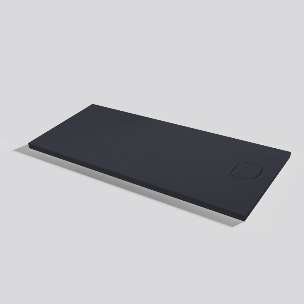 Duschwanne Areia Slate Evo Negro Rechteckig 140x70