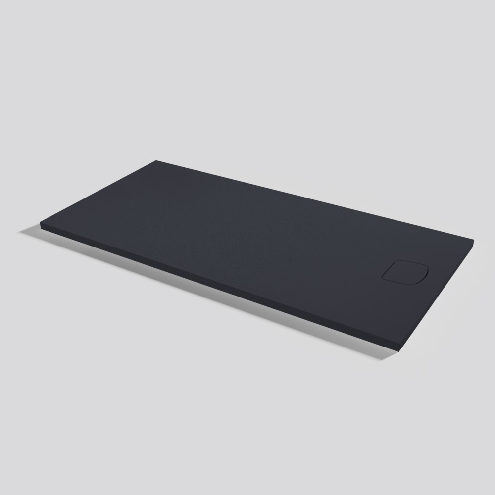 Piatto doccia Areia Slate Evo Negro Rettangolare 160x80