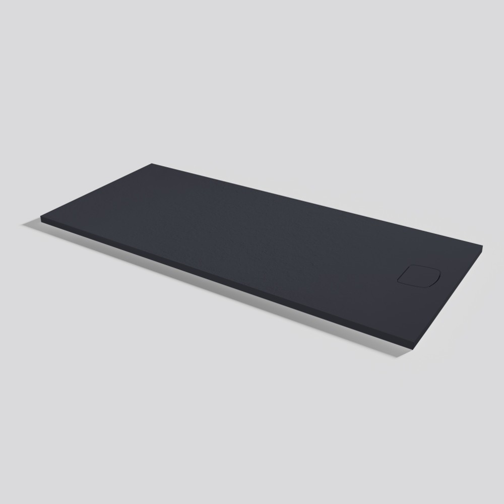 Shower tray Areia Slate Evo Negro Rectangular 180x80