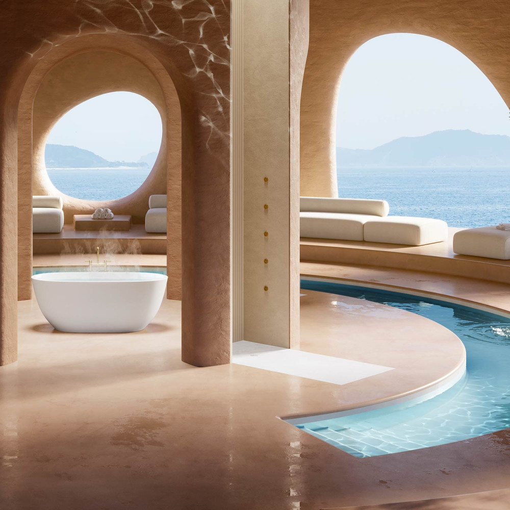 Duschwanne Base Beton Lava Rechteckig 100x70