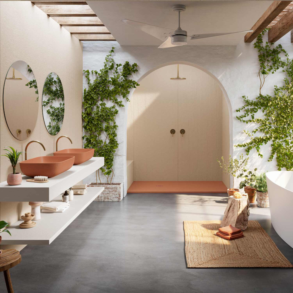 Duschwanne Base Beton Lava Rechteckig 100x70