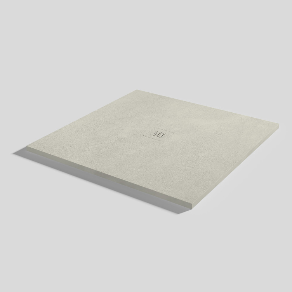 Plato de ducha Base Beton Beige Cuadrado 100x100