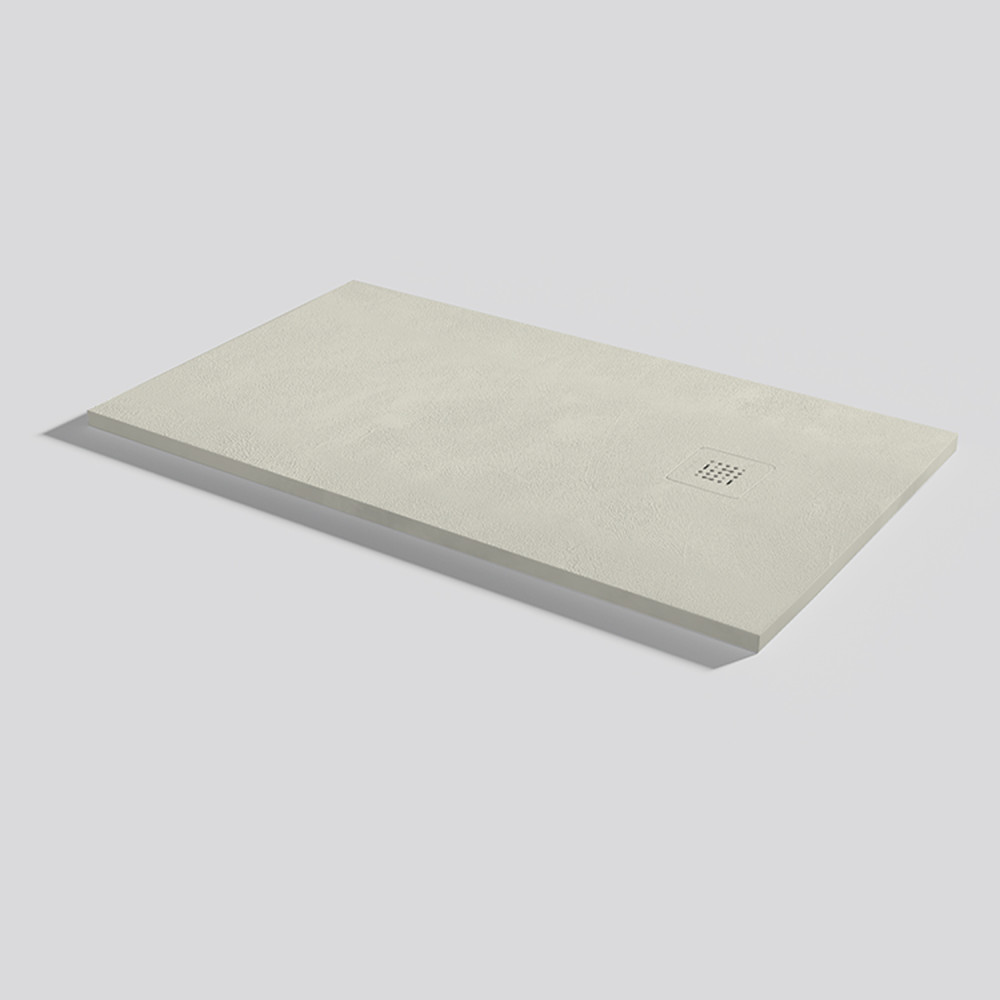 Plato de ducha Base Beton Beige Rectangular 120x70