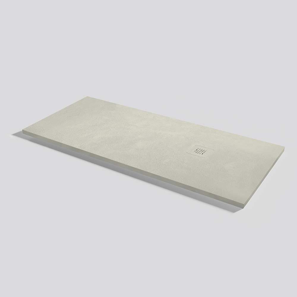 Plato de ducha Base Beton Beige Rectangular 160x70