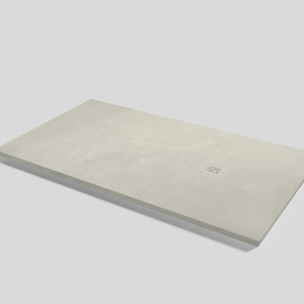 Plato de ducha Base Beton Beige Rectangular 160x90