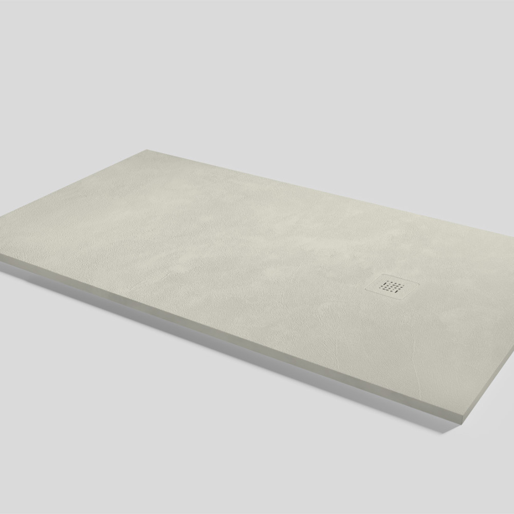 Plato de ducha Base Beton Beige Rectangular 180x100