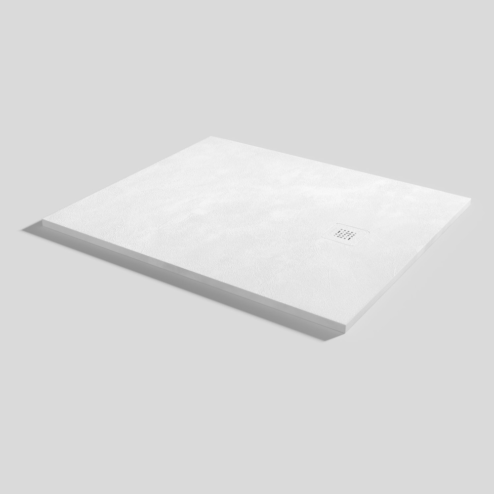 Plato de ducha Base Beton Blanco Rectangular 120x100