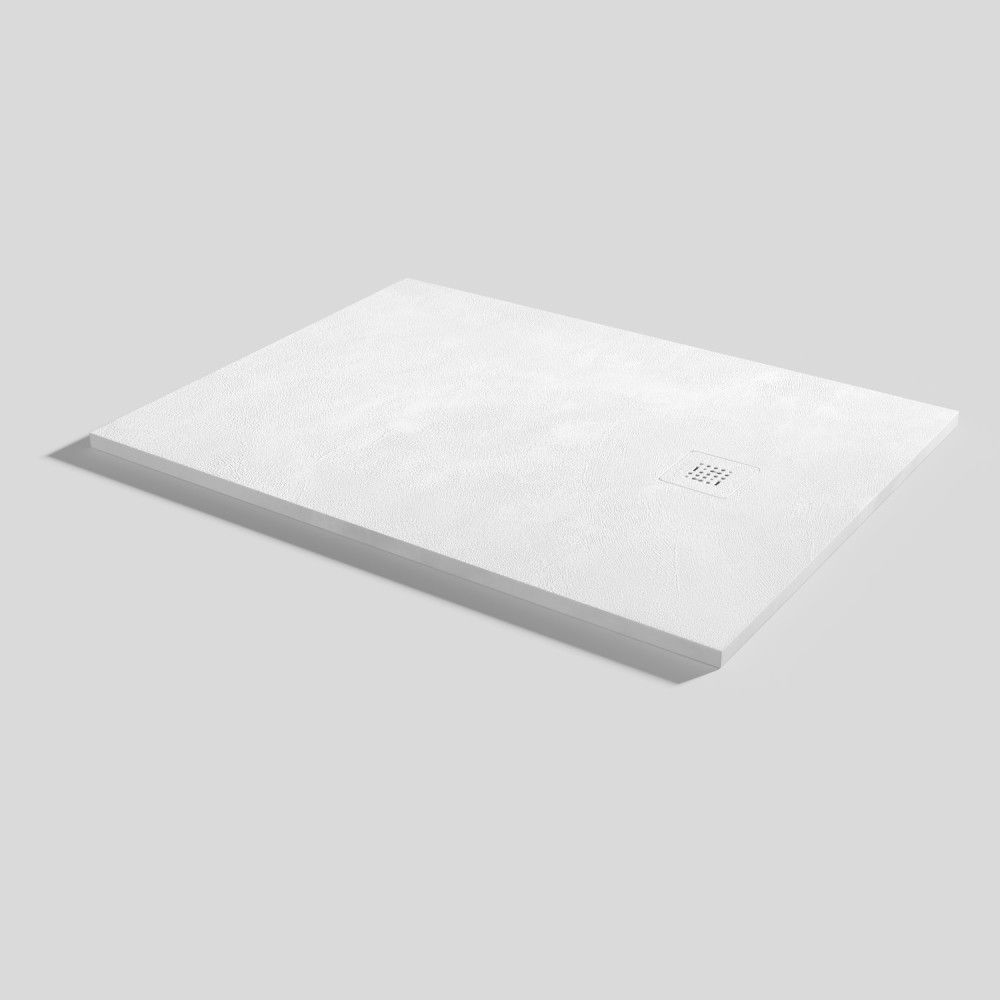 Plato de ducha Base Beton Blanco Rectangular 120x90