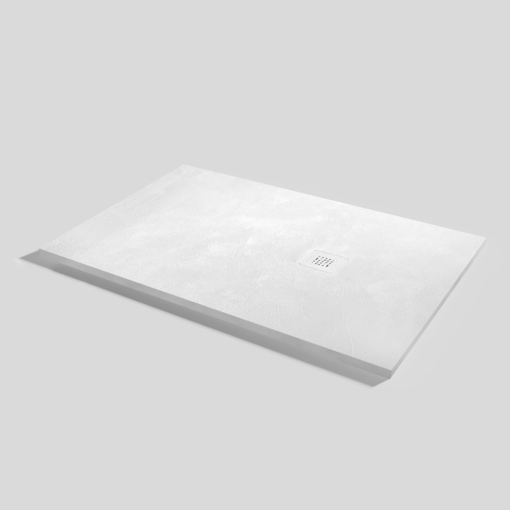 Plato de ducha Base Beton Blanco Rectangular 140x90