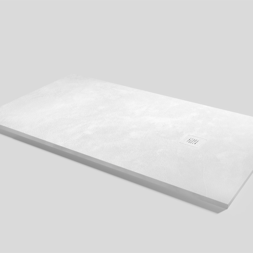 Plato de ducha Base Beton Blanco Rectangular 180x100