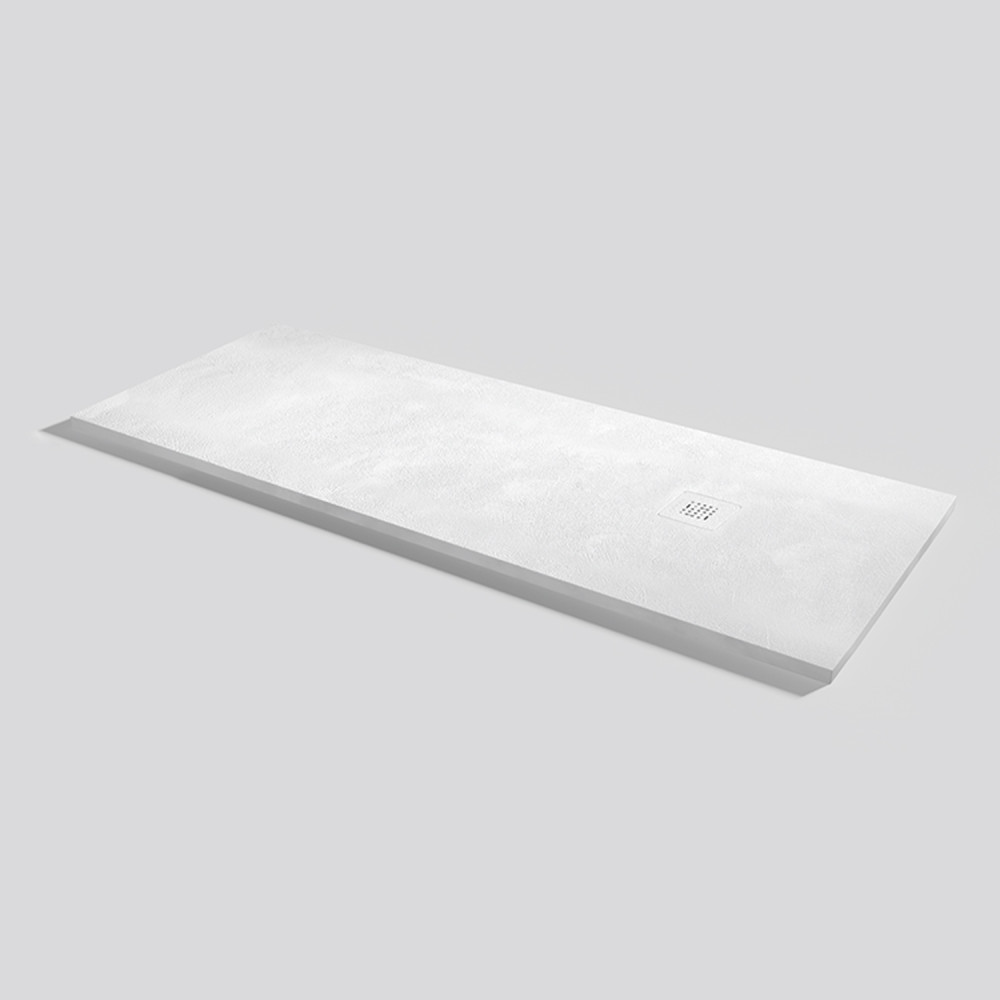 Plato de ducha Base Beton Blanco Rectangular 180x70