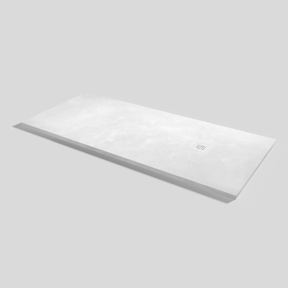 Plato de ducha Base Beton Blanco Rectangular 180x80
