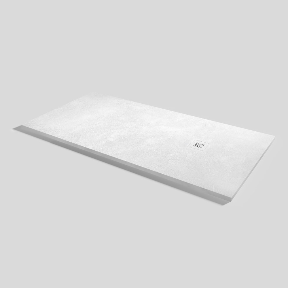 Plato de ducha Base Beton Blanco Rectangular 180x90
