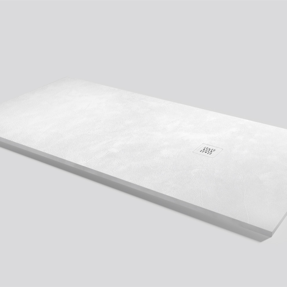 Plato de ducha Base Beton Blanco Rectangular 200x100