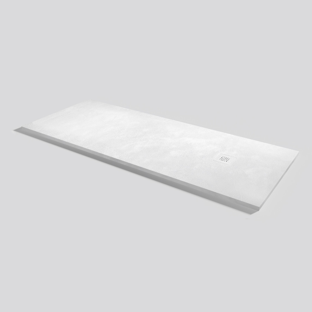 Plato de ducha Base Beton Blanco Rectangular 200x80